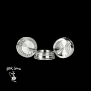 Gestore di calore HMD Dark Shisha aperto in acciaio inox, per narghilè, ottimizza la temperatura e garantisce fumate uniformi e prolungate.